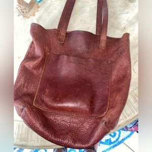 Well loved Portland Leather in Nutmeg.